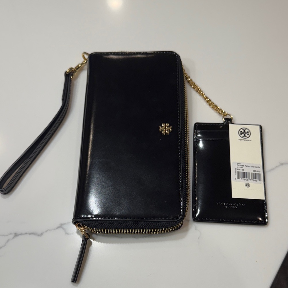 Tory Burch Emerson Patent Zip Continental Wallet